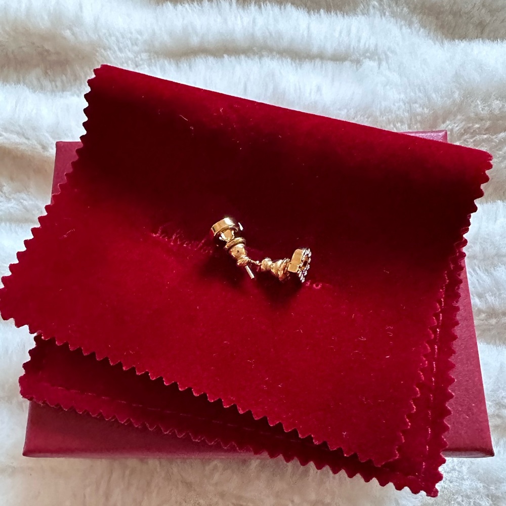 Salvatore Ferragamo Gancini Crystal Earrings - Picture 5 of 8
